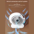 thumbnail image 2 of yeacher USB-Powered Desktop Fan with 3 Speed Settings, 5 LED Modes, 1H/2H Timer, and Remote Control - Silver (Model 102), 2 of 7