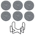 thumbnail image 2 of Tranfacy Home and Kitchen,Hot Pads for Kitchen,Woven Round Non Slip Non Scald Yarn Placemats Thermal Insulation Durables Table Insulation Coasterss Coasterss 6pcs with Storage Holders, 2 of 4