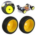 thumbnail image 1 of 17mm Hex RC Wheels and Tires, Strong Cushion RC Front Rear Tires and Wheels Environmentally Friendly Strong Grip High Performance  for 1/8 RC Off Road Car Yellow,White, 1 of 7