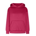 thumbnail image 4 of MeetoTime Women's Oversized Sweatshirt Fall Lightweight Long Sleeve Hoodie Fleece Pocket Pullover Tops, 4 of 6