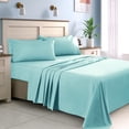 thumbnail image 1 of 300 Thread Count 100% Egyptian Cotton 4-Piece Bed Sheet Set (1 Flat, 1 Fitted Sheet, 2 Pillow Covers) 24 Inches Deep Pocket Solid Pattern, 1 of 6