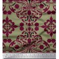 thumbnail image 1 of Soimoi Tissu Crêpe Polyester Imprimé Damas Marocain 1 Yard 42 Pouces de Large, 1 of 3