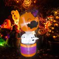 thumbnail image 4 of Inflatable Pumpkin Hot Air Balloon Ghost, 6ft 210T Polyester Fiber Fade Resistant  Inflatable Decoration IP44 Water Resistant Blow Up Yard Decoration, 4 of 7