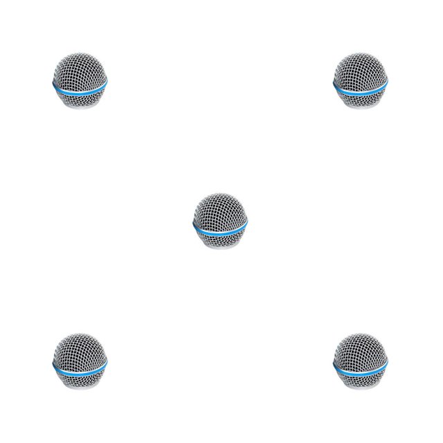 Transemion Grille de Remplacement pour Microphone, Tête de Micro Filaire Détachable Type 2 5Ensemble