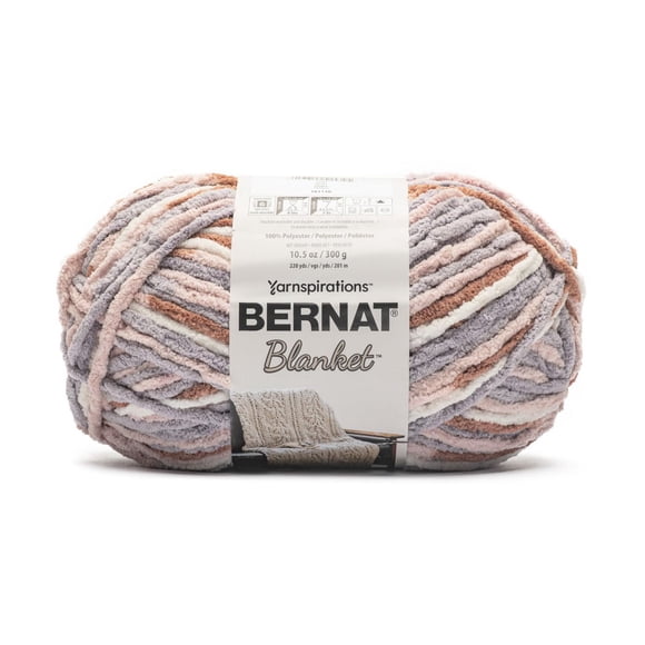 Bernat® Blanket™ #6 Super Bulky Polyester Yarn, Petal 10.5oz/300g, 220 Yards