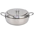 thumbnail image 2 of Frying Pot, Stainless Steel Non Stick  Cooking Fryer Temperature Controllable Portable  For Camping For Picnic For Household Black Green,Stainless Steel Color, 2 of 8