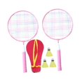 thumbnail image 3 of Siruishop Children Badminton Tennis Set Kids Tennis Rackets with 3Pcs Shuttlecock Balls Pink, 3 of 8