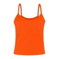 thumbnail image 4 of Women Spaghetti Strap Scoop Neck Ribbed Tank Tops Slim Fitted Cotton Camisole Basic Sleeveless Layering Shirts, 4 of 4