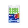 thumbnail image 1 of Avery Color Coding Labels - Removable adhesive - neon green - 0.752 in round 1008 label(s) (42 sheet(s) x 24) round labels, 1 of 2