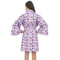 thumbnail image 3 of Bimba Robe Kimono Rose à Manches Longues pour Femme, par-Dessus, Imprimé Floral, Vêtement de Nuit - 8, 3 of 5