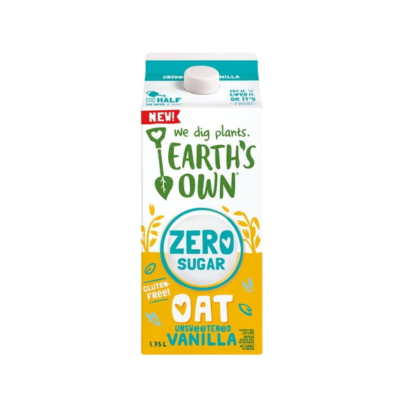 Earth's Own Gluten-Free, Zero Sugar Vanilla Oat Milk Alternative