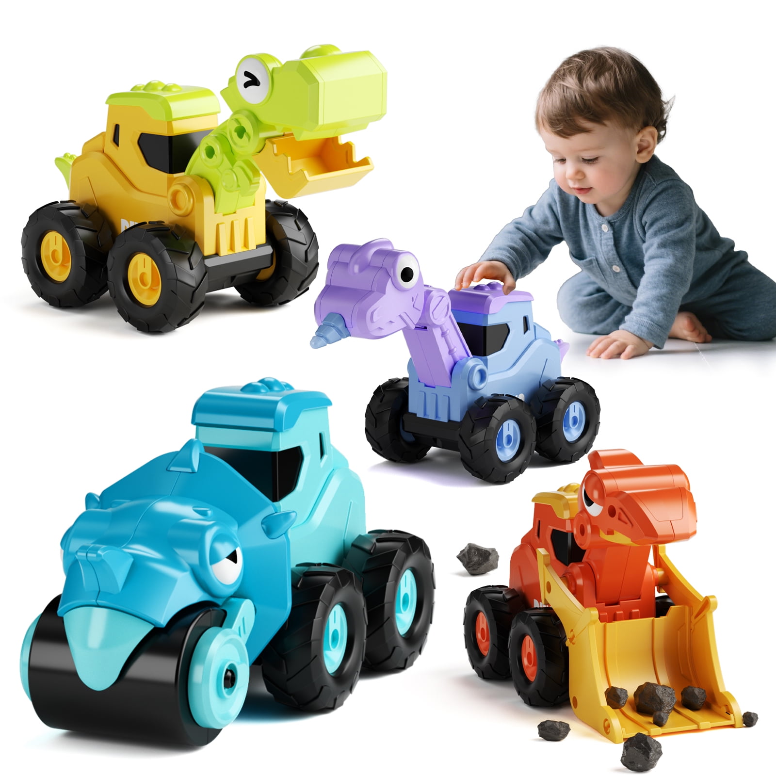Voiture dinosaure télécommandée - VGEBY - Tyrannosaure Rex Tricératops
