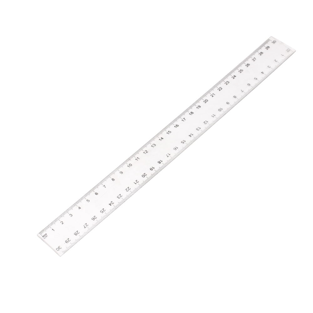 Lunfar Plastic Ruler, 30cm, Transparent