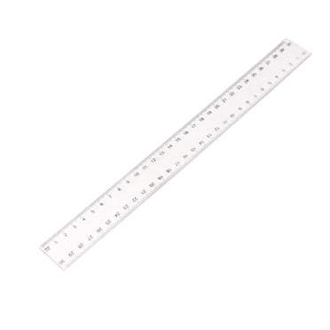 Lunfar Plastic Ruler, 30cm, Transparent