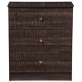 thumbnail image 3 of Baxton Studio Commode de Rangement Moderne et Contemporaine en Bois Brun Espresso à 3 Tiroirs Decon, 3 of 6