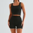 thumbnail image 2 of Birdeem Blouses pour Femmes Décontractées Printemps et Été Femmes Unies Sans Manches à Col Rond Blouses Hauts Courts Ensembles à Taille Élastique, 2 of 12
