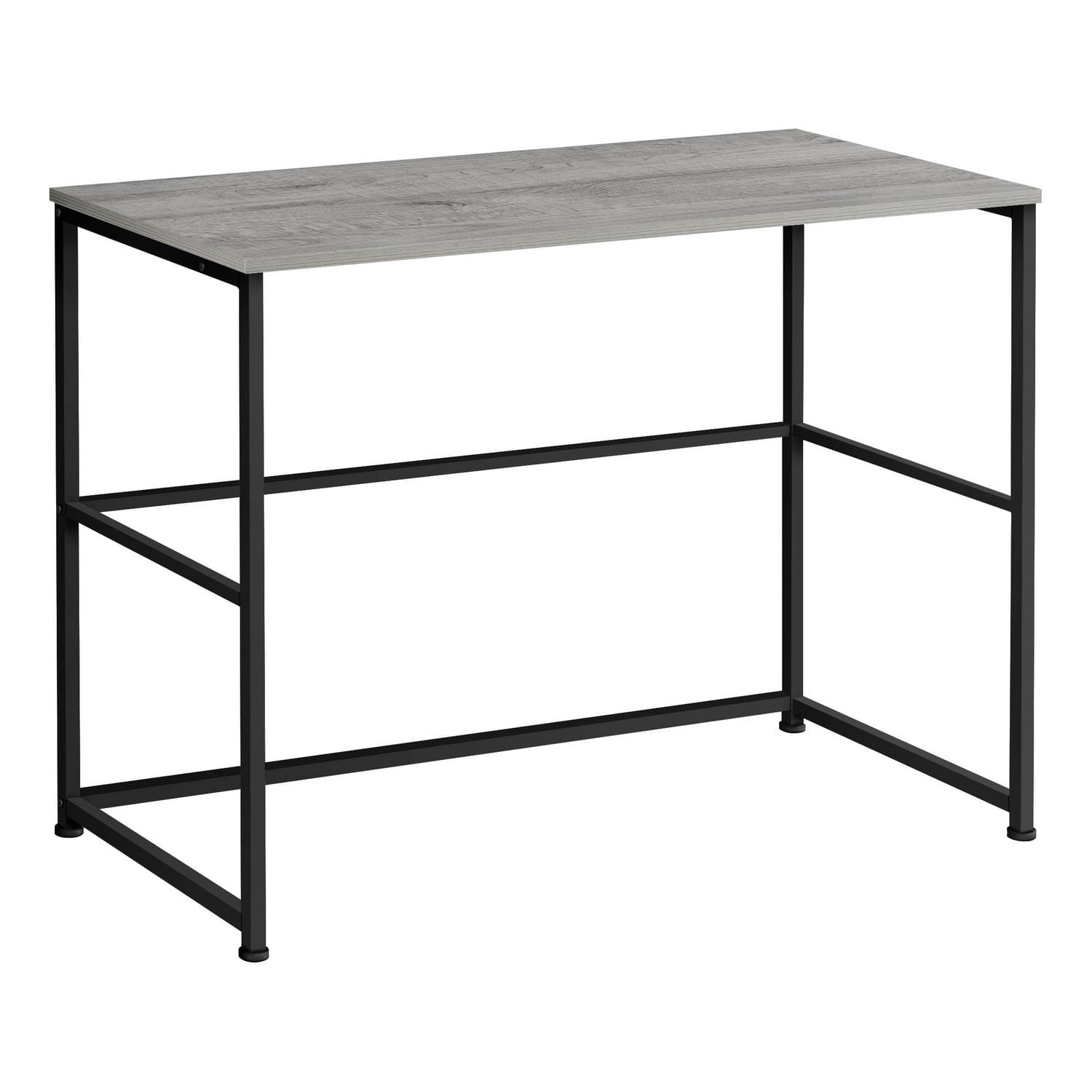 Monarch Specialties Computer Desk, Home Office, Laptop, Left, Right Set-up, Storage Drawers, 40"l, Work, Metal, Laminate, Grey, Black, Contemporary, Modern