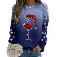 thumbnail image 4 of Chandail Ample à Manches Longues pour Femmes avec Imprimé « Merry Noël », Col Rond, Chandail en Molleton, Grande Veste pour Femmes, Coupe Ajustée, Chandail à Enfiler, Hauts, Chandails en Molleton, Chandails Décontractés à Manches Longues, Chandails d'Entraînement, Blouse Ample, 4 of 8