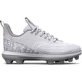 thumbnail image 2 of Under Armour Boy's Harper 7 Low Juniors TPU Baseball Cleat Shoe, (100) White/White/Mod Gray, 5 Big Kid, 2 of 2