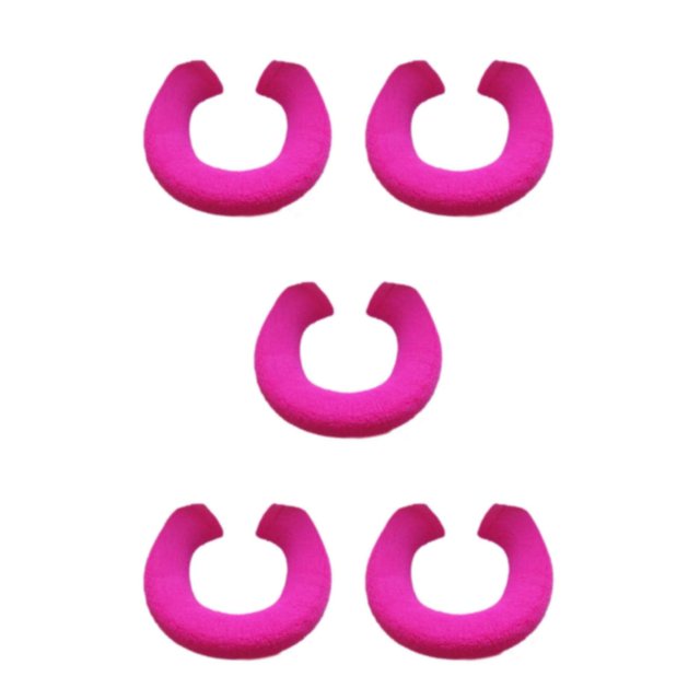 Thinsony Acrylic Fibers Made Toilet Mat Removable And Fits Most Toilets U Shape Rose Red 5Set