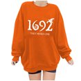 thumbnail image 1 of EGNMCR Chandails à Capuche pour Femmes, Chandails pour Femmes, Chandail d'Halloween Femmes Citrouille Café Chandails Graphiques Mignons Chandails d'Halloween Automne Chandail Col Rond Femmes Blouse, 1 of 6