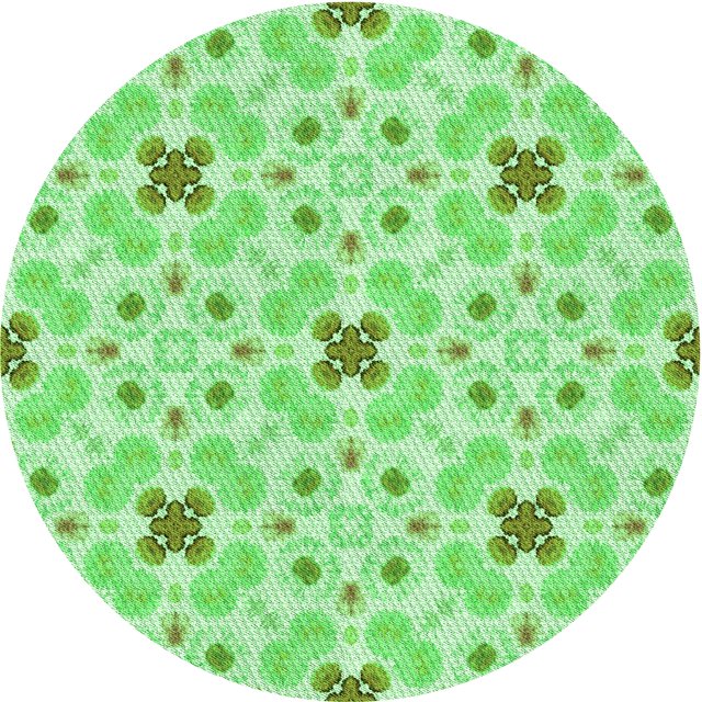 Ahgly Company Tapis Rond Lavable en Machine Intérieur Vert Jade Transitionnel, 5 Pieds Rond