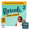thumbnail image 1 of Rascals Premium Absorbent Baby Diapers, Size 2, Carton, 152 Count, 1 of 13