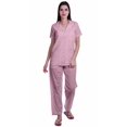 thumbnail image 1 of Moomaya Womens Pajamas Set Button Down Loungewear Short Sleeve Nightwear Pants, 1 of 6