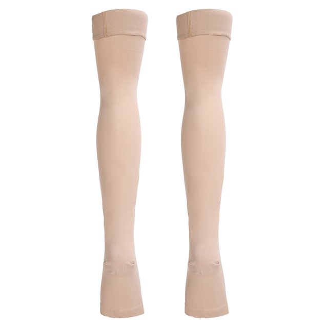 Women Thigh Socks, High Compression Soft Fabric Thigh Socks Open Toe Light For Home For People XXL