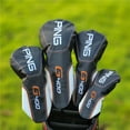 thumbnail image 1 of Ensemble de Couvre-Chefs en Fer de Golf PING – Lot de 4 (G4001+3+5+UT) Housses Protectrices à Ajustement Universel pour Clubs de Golf, Conception Durable et Légère, Accessoire de Sport Résistant aux Rayures et à la Poussière pour Golfeurs, 1 of 6