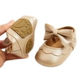 thumbnail image 4 of Fortune Newborn Girl Princess Shoes First Walker BowKnot Solid Soft Sole Shoes, 4 of 6