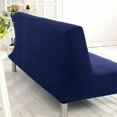 thumbnail image 4 of CHOK 2024 Topchancess Stretch Sofa Bed Cover  Folding Armless Sofa Cover All-Inclusive Futon Slipcover Solid Color  Purple, 4 of 6