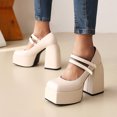 thumbnail image 1 of LSLJS Chaussures à Talon Épais Platform à Bout Escarpé pour Femmes, Aguichant, Banquet, Super High Heel, 1 of 8
