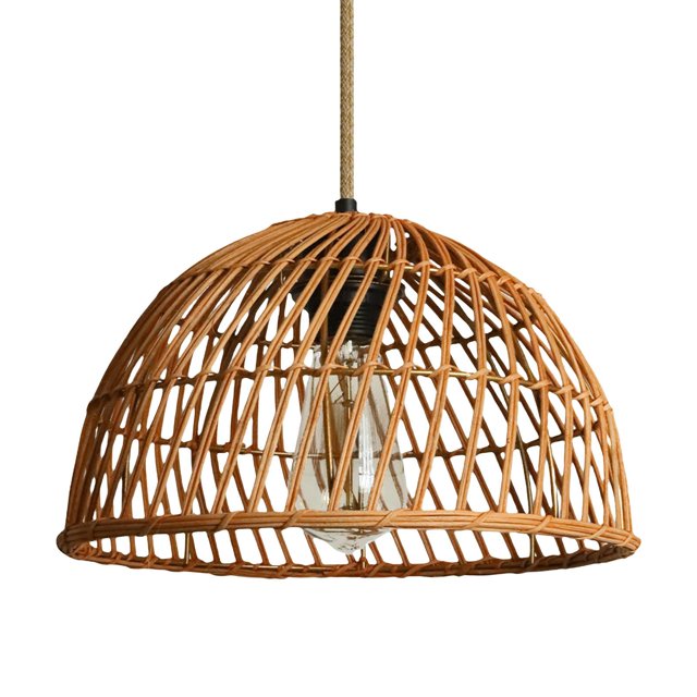 GROWTH TANK Bamboo Pendant Light Fixture Rattan Wicker Hanging Lamp Chandeliers for Bar Cafe