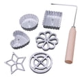 thumbnail image 1 of Hearth & Gear Wooden Handle Frying Molds，Aluminum Cookie Maker Detachable Maker Set And Unicomponent For Kitchen Baking Cooking Bake Ware. Set Ceramic Bakeware Organizer Adjustable Bake Ware. Set, 1 of 4