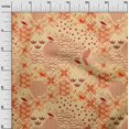 thumbnail image 3 of oneOone Rayon Orange Fabric Asian Japanese Pattern Sewing Material Print Fabric By The Yard 56 Inch Wide, 3 of 4