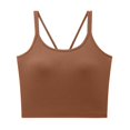 thumbnail image 1 of Yuyuzo Womens Tank Tops Sleeveless Spaghetti Strap Padded Sports Bra Square Neck Workout Basic Crop Tops, 1 of 3