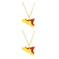 thumbnail image 2 of Transemion Gift Idea Pendant Necklace Unique Suitable For All Ages Gold Statement gold 2Set, 2 of 6