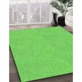 thumbnail image 3 of Ahgly Tapis d'Intérieur Lavable en Machine Carré Transitionnel Vert Émeraude, 4 Pieds Carré, 3 of 7
