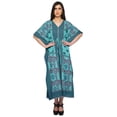 thumbnail image 1 of Moomaya Ladies Plus Size Kaftan Summer Wear Beach Coverup Kimono Caftan Dress, 1 of 6