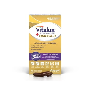 VITALUX® Avancé Plus Omega-3, Multivitamine oculaire, supplément de dégénérescence maculaire avec AREDS 2, AMD