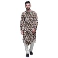 thumbnail image 1 of Atasi Kurta pour Homme en Coton Flex Imprimé Col Chinois Kurta Long pour Homme Chemise, 1 of 1