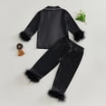 thumbnail image 4 of TIWEKE Little/Big Girls Satin Pajamas Summer Short Sleeve Button Down Silk PJS 2PCS Sleepwear Set,Size 8-9 Years, 4 of 4