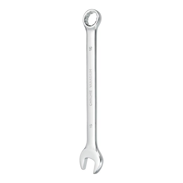 Combination Wrench 16mm Metric 12-Point Box and Open End CR-V Steel Spanner