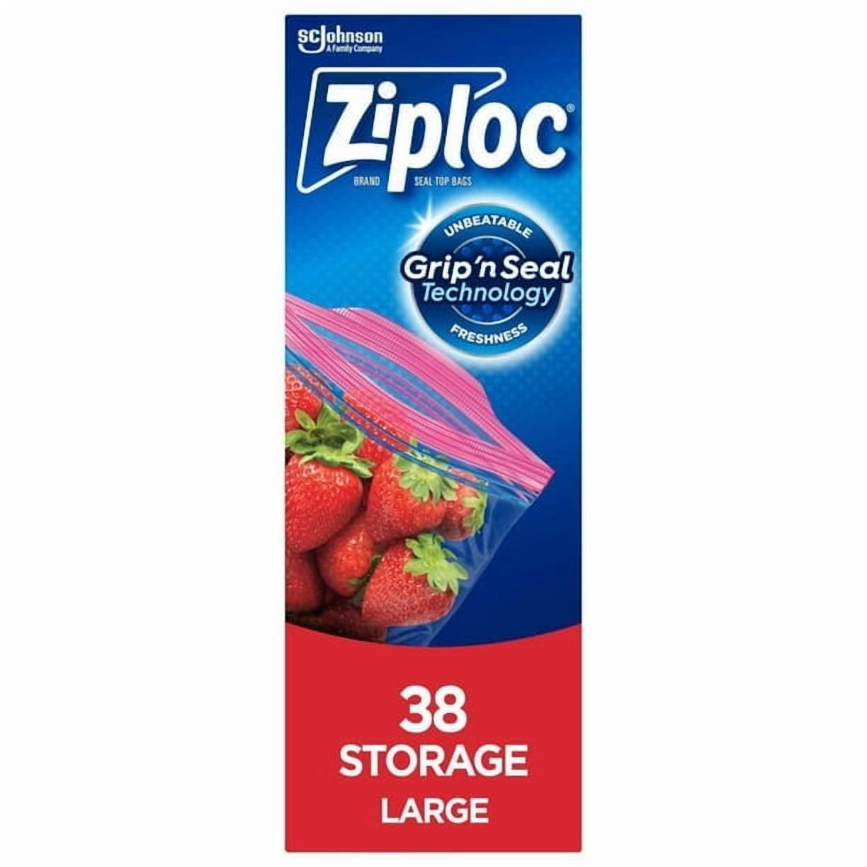 Ziploc Storage Bags avec Technologie Qui Reste Ouverte, Grand, 38 Sacs 8,97 $