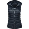 thumbnail image 1 of LinYooLi Gilet Matelassé pour Femmes Décontracté Chaud Léger à Capuche Gilet Rembourré à Fermeture Éclair 2022, 1 of 2