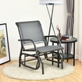 thumbnail image 2 of Costway Outdoor Single Swing Glider Rocking Chair Armrest Garden Porch Backyard Grey, 2 of 9