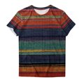 thumbnail image 5 of SMihono Hauts pour Femmes Été Décontracté Mode Confortable Col Rond Manches Courtes Imprimé Blouse T-shirt Oversize pour Femmes 2023, 5 of 5