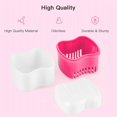 thumbnail image 3 of Toothpaste Denture Cup Bath Box Case With Strainer Basket Retainer Case Soaking Container Denture Cleaning Cup For Upper And Lower(Light Green), Tooth care for Women, 3 of 4