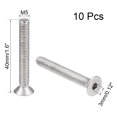 thumbnail image 2 of Unique Bargains M5x40mm Flat Head Machine Screws Inner Hex Screw 304 Stainless Steel Fasteners Bolts 10 Pcs, 2 of 3